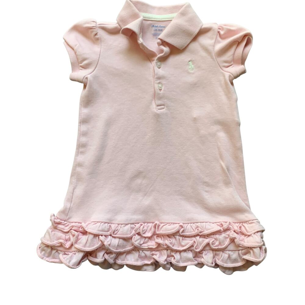 Ralph Lauren Pink Ruffle Polo Dress